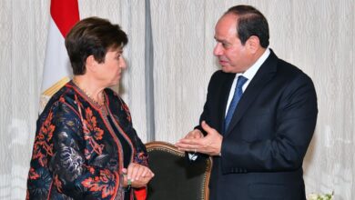 السيسي لمديرة صندوق النقد الدولي : مصر ستواصل الإصلاحات الهيكلية في السياسات المالية والنقدية